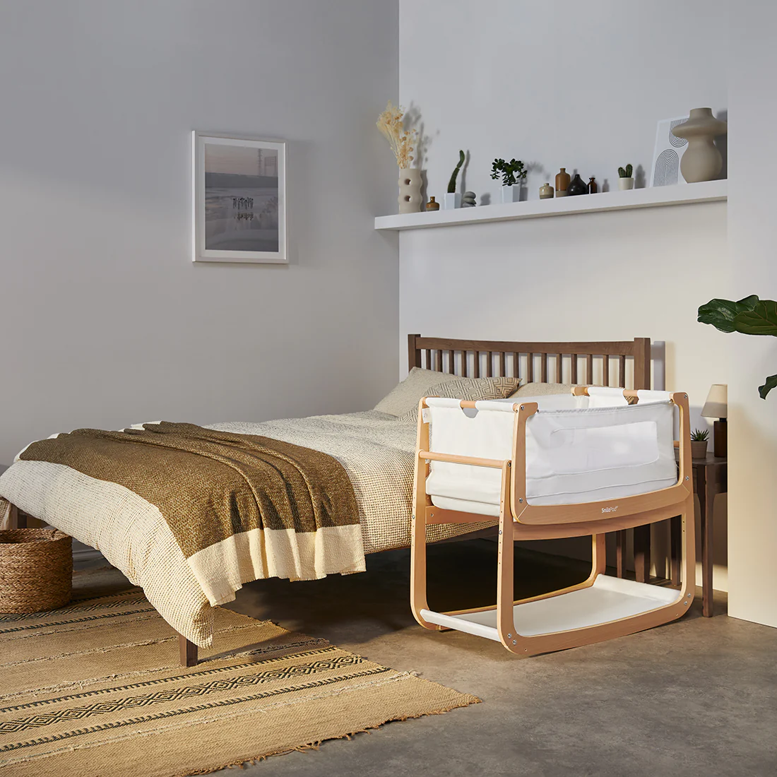 SnuzPod4 Bedside Crib Natural